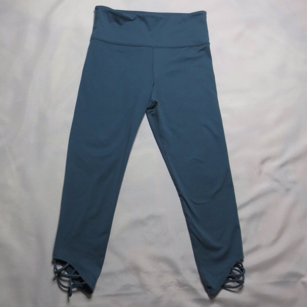 4/$14 JOY LAB womens LEGGINGS green PANT yoga HIGH RISE teal CAPRI workout MEd